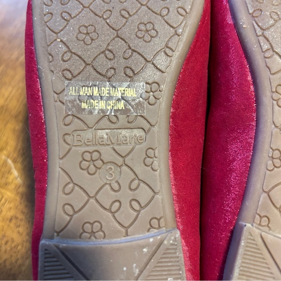 Bella Marie “Dana” Red Shimmer Ballet Flats | Size 3 - Picture 8 of 17